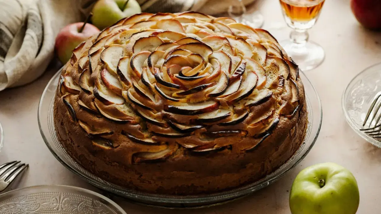 Cinnamon Apple Cake with Colorful Gems Topping: A Festive Dessert Recipe