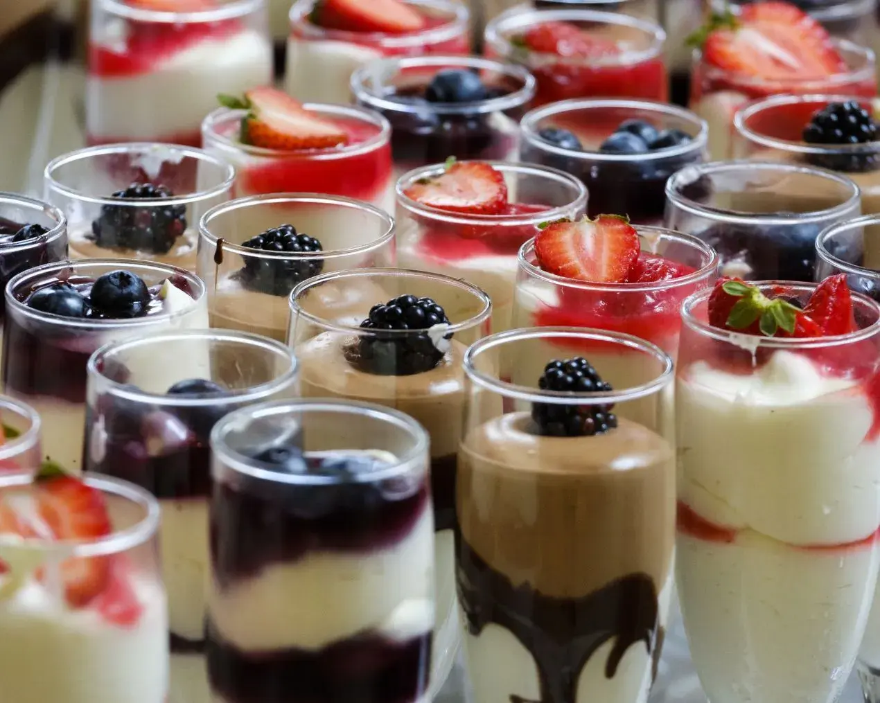 Creamy Cherry Oreo Cola Mousse with a Crunchy Hazelnut Garnish