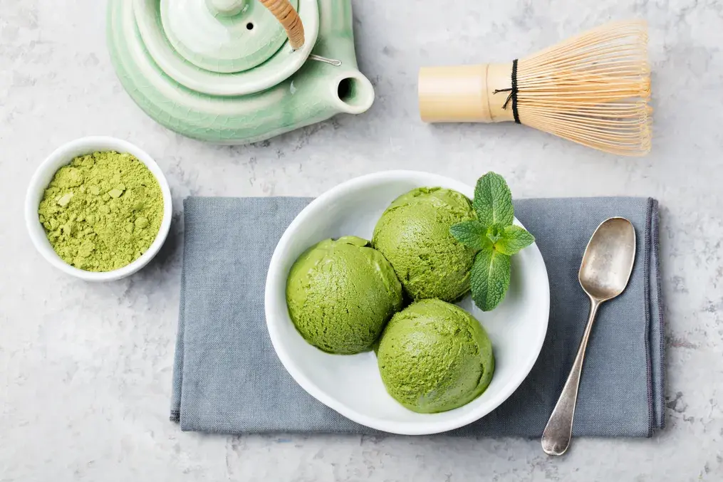 How to Create a Smooth Dairy Milk Drizzle for Matcha Sorbet