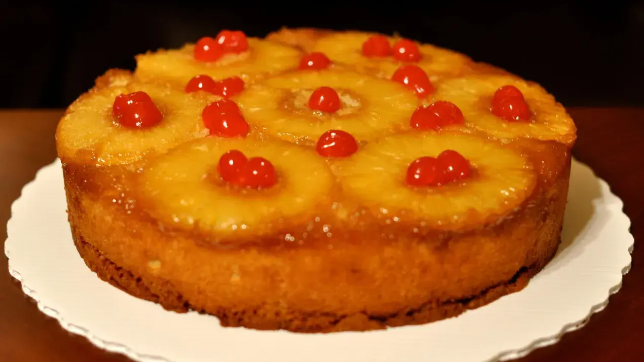 How to Make a Classic Pineapple Upside-Down Cake with Silk Ganache