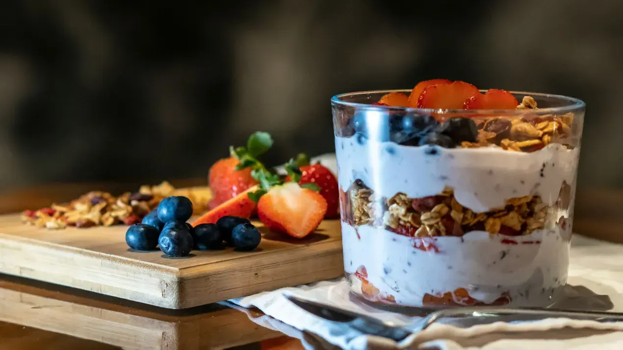 How to Make a Creamy Berry Yogurt Parfait with Dairy Milk Shavings