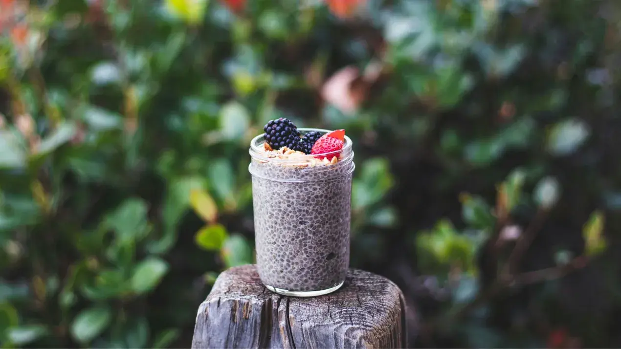 Oreo Chia Pudding with Fruits: Vegan Breakfast or Dessert in a Jar