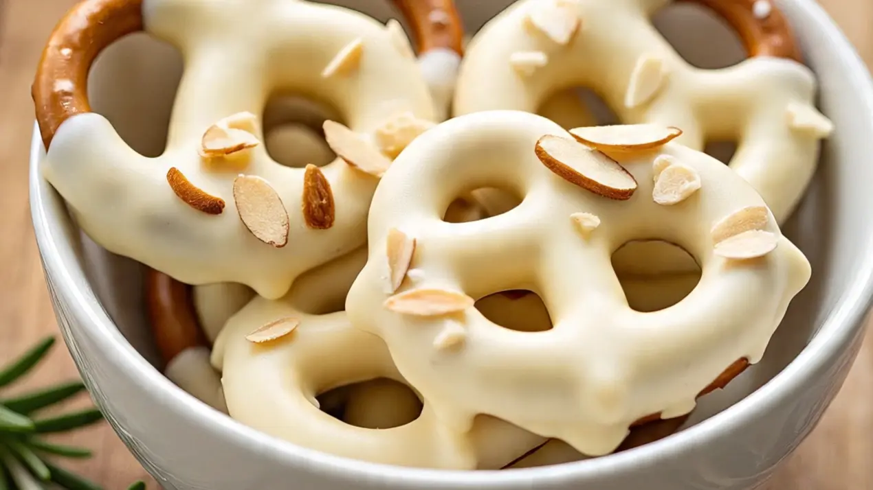 White Chocolate Almond Pretzels: The No-Fail Crunchy Snack