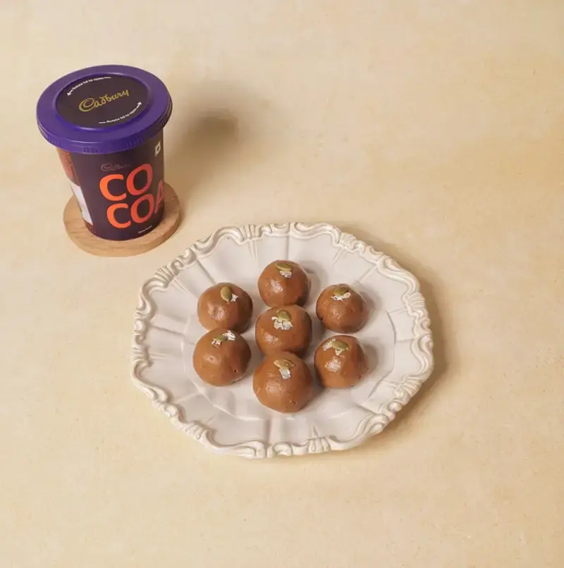 Besan Chocolate Ladoo With Nuts For Raksha Bandhan