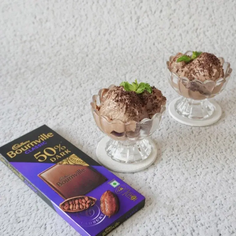 Bournville Chocolate Ice Cream with Dry Fruits