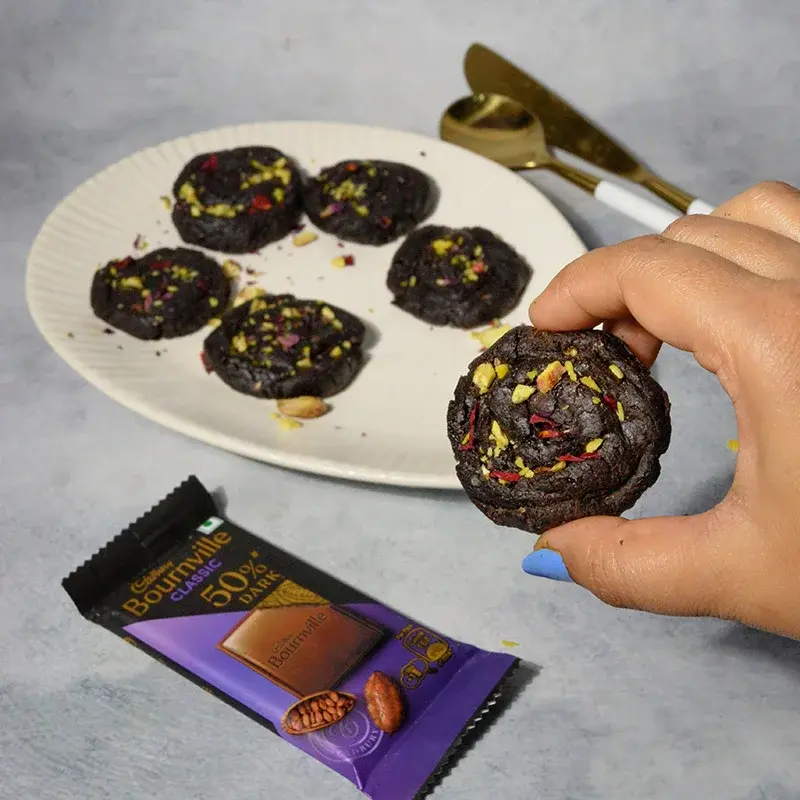 Bournville Pistachio Rose Sugar Cookies