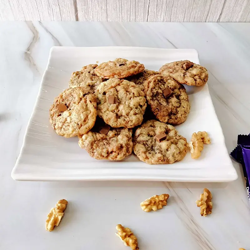 Chocolate Chip Walnut Oatmeal Cookies