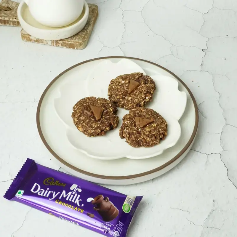 Dairy Milk Chilli Oats Cookies