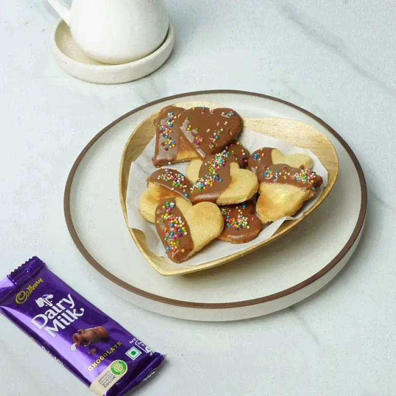 Dairy Milk Heart Shaped Sugar Cookies