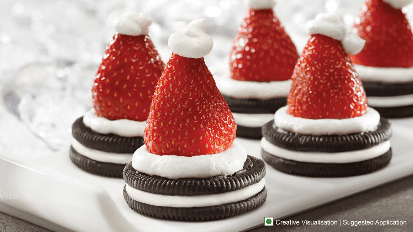 Oreo Santa <br> Hat Cookies