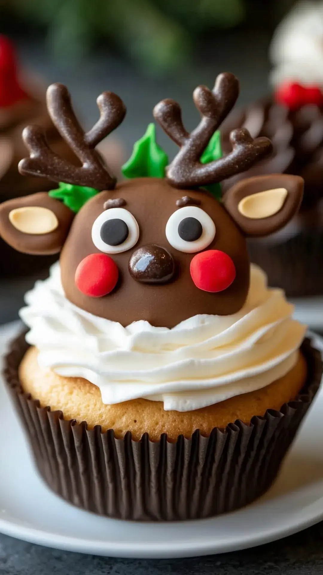 Adorable Reindeer Cupcake Ideas For A Kids Party Spread adorable-reindeer-cupcake-ideas-for-a-kids-party-spread